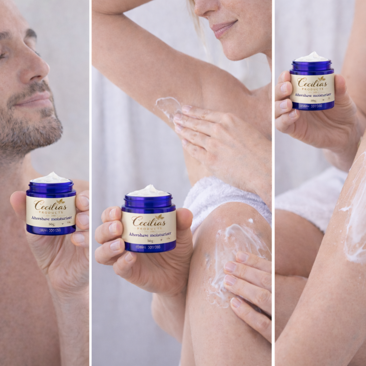 Aftershave Moisturizer - for all faces and other shaved places.