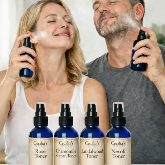 Toners - 5 Variants: Neroli, Rose, Sandalwood, Chamomile Roman, Lavender.